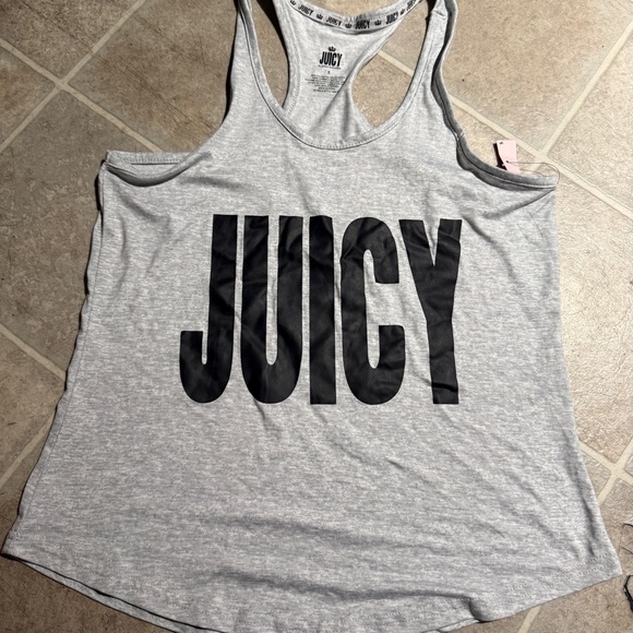 Juicy Couture Other - 3/$25 Juicy Couture Womens Gray Tank Top small s front Logo sleeveless light aD
